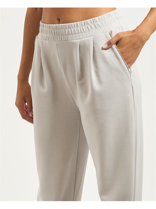 Pantaloni jogger donna EA7 con dettagli strass EMPORIO ARMANI EA7 | 7W000446-AF12643U9001